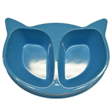 Scream Cat Face Double Bowl 2 Loud Blue 350ml 350ml