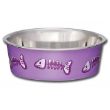 54852 - Bella Cat Bowl Purple Fish