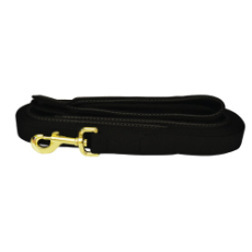 Flat Nylon Dog Recall Lead Black 7 Meters 7 Metres