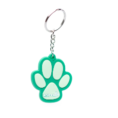 RSPCA Paw Print Keyring Green L 4.5 cm (Excl. Chain)