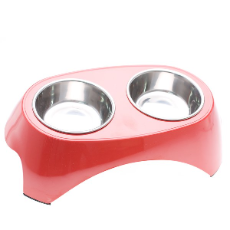 Double Bowl Malamine Red