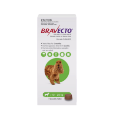 Bravecto Chew For Dogs Green 10kg - 20kg Single