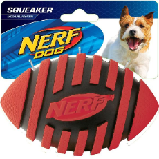 Nerf Spiral Football With Squeaker Red