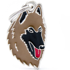 Pet ID Tag Friends Belgian Shepherd Dog 2.4cm x 3.9cm