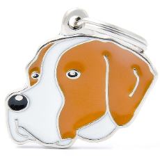 Pet ID Tag Friends English Pointer Dog 3.2cm x 2.9cm