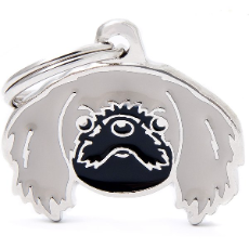 Pet ID Tag Friends Pekingese Dog 3cm x 2.5cm