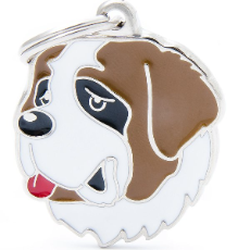 Pet ID Tag Friends St Bernard Dog 3.1cm x 3.8cm