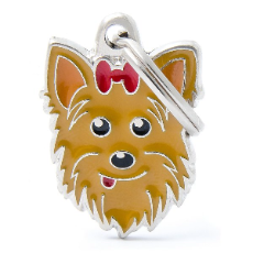 Pet ID Tag Friends Yorkshire Terrier Dog 2.1cm x 2.6cm