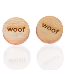 RSPCA Craft Wooden Earrings Woof