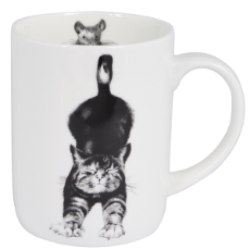Casual Cat Mug-Stretching