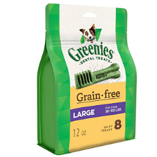 Greenies Grain Free Large 22-45kg - 340g 8 Pack
