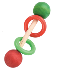 Birdie Barbell Foot Toy With Avrylic Ring 16x3.5cm