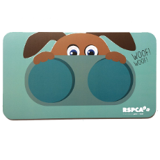 RSPCA  Dog Feed Pet Mat Blue 48cm x 27cm