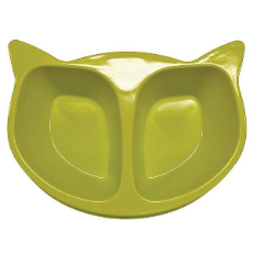 Scream Cat Face Double Bowl 2 Loud Green 350ml 350ml