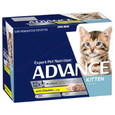 Advance Kitten Chicken in Jelly 12x85g Sachets