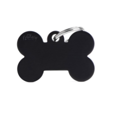 Pet ID Tag Aluminium Black Bone XLarge