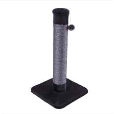 Cat Scratch Post Black Plush Medium W40xD40xH74cm