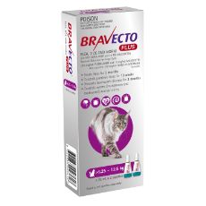 Bravecto Plus Cat Purple 6.25 to 12.5kg 2 Pack