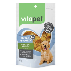 VitaPet Pocket Rewards Chicken, Spinach & Carrot 70g