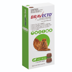 Bravecto Chews For Dogs Green 10kg-20kg 2 Pack