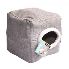 Cat Cubby Cube Linen Silver 35x35x35cm