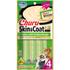 Inaba Cat Churu Skin & Coat Chicken & Scallop 56g