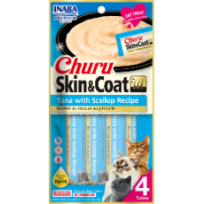 Inaba Cat Churu Skin & Coat Tuna & Scallop 56g