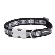 Red Dingo Dog Collar Paw Impressions Black