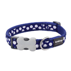 Red Dingo Dog Collar White Spots On Navy