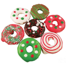 Christmas Frosted Doggy Donuts Individual 7cm