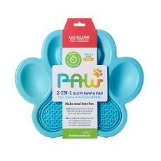 Paw 2-in-1 Slow Feeder Bowl & Lick Pad Combo Blue