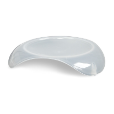 Smart Cat Shallow Cat Food Dish - Transparent White Large