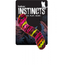 Furkidz Instincts Woolly Worm Pink 13cm