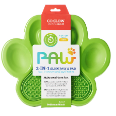 Paw 2-in-1 Slow Feeder Bowl & Lick Pad Combo Green