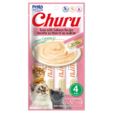 Inaba Churu Mousse Treat Salmon and Tuna 4 Tubes