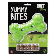 Ruff Play Yummy Bites Bone Green 8.5cm x 16cm