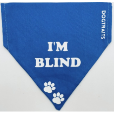 Dog Traits Bandana Blue ‘I’m Blind’