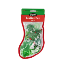 WagTime Christmas Festive Green Cat Stocking 24cm