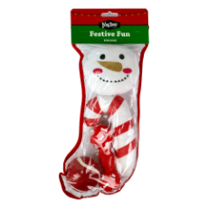 WagTime Christmas Festive Red Dog Stocking 34cm